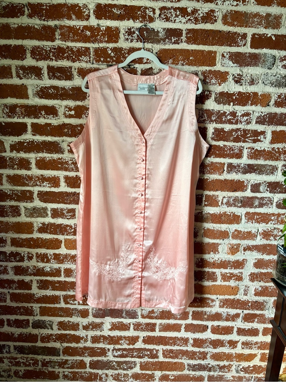 90s / Y2K Vintage Pink Slip Dress / Nightgown